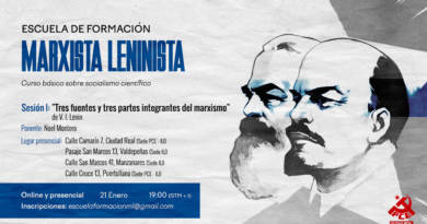 La Escuela de Formación marxista-leninista de Ciudad Real anuncia un curso básico de Socialismo Científico