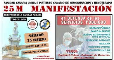 Llamamiento a la movilización por la Salud y la Sanidad Pública en Canarias