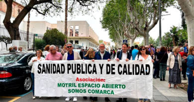 Concurrida manifestación en defensa de la sanidad pública en Motril (Granada)